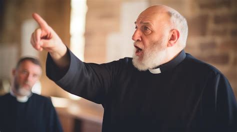 Premium Ai Image Priest Giving A Passionate Sermon