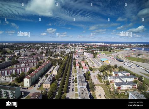 Aerial view of Ventspils city, Latvia Stock Photo - Alamy