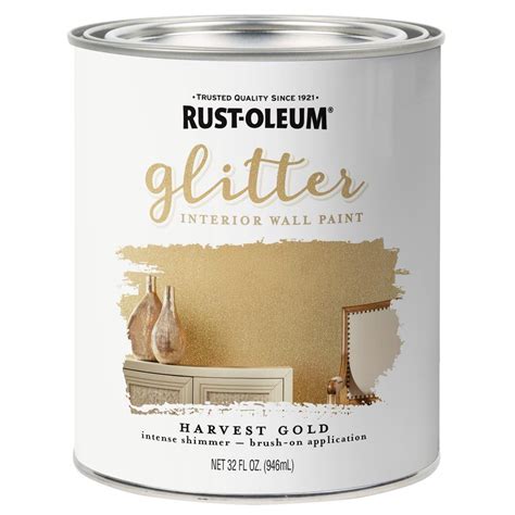 Rust-Oleum 1-qt. Harvest Gold Glitter Paint-323859 - The ... Lets talk rose gold spray paint colors!