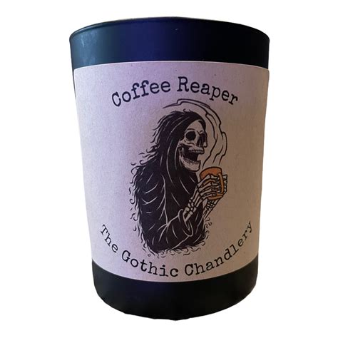 Coffee Grim Reaper Scented Candle Gothic Home Decor Etsy