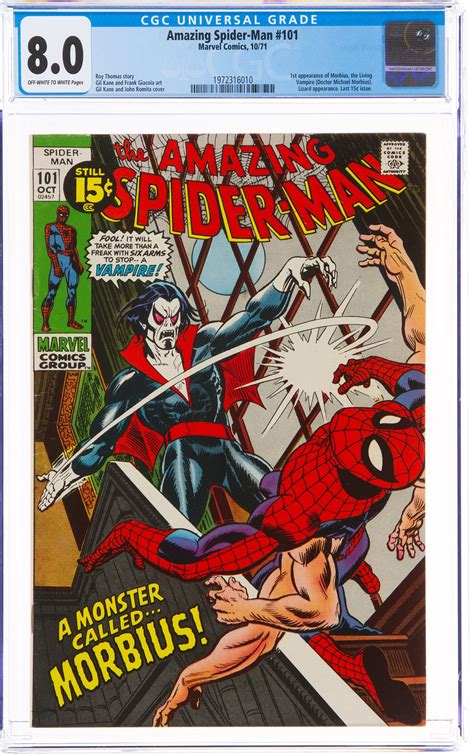 The Amazing Spider Man 101 Marvel1971 Cgc Graded 80 Comic Books