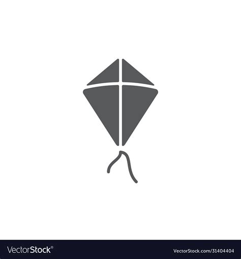 Kite Icon Symbol Isolated On White Background Vector Image