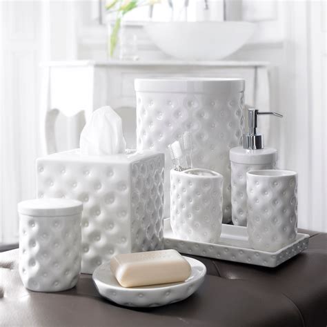 Keep your bathroom tidy with our modern bath accessories and storage solutions. Kassatex Savoy Bathroom Accessories Collection - Bath ...
