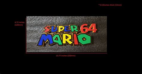 1377x472 Large Super Mario 64 Logosign Etsy