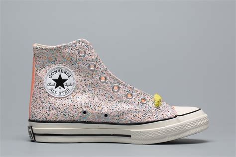 New Pink Sparkly Glitter Converse All Stars High Tops