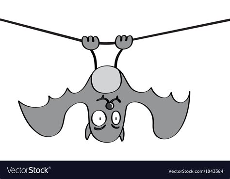 Hanging Bat Royalty Free Vector Image Vectorstock