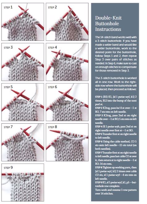 Doubleknit Buttonhole Instructions Knitting Knitting Kingdom