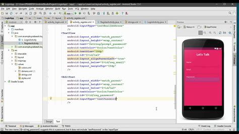 You shouldn't have to check though; Android Login Register App with MySQL 07 Design ...