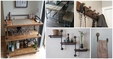 Industrial pipe shelving is great in both industrial and farmhouse home decor. 10 DIY Plumbing Pipes Decor Ideas for Your Home