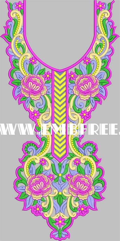 Neck Embroidery Design 767 Embroidery Neck Designs Embroidery Dress