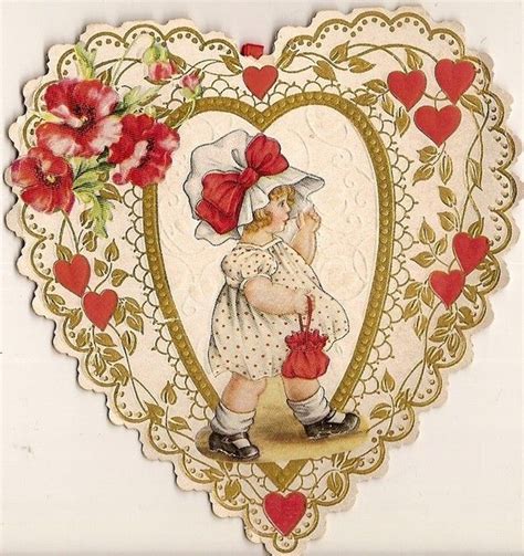 Vintage Valentines Day Postcard Cartes De Saint Valentin Vintage
