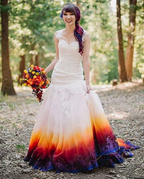 24 Amazing Colourful Wedding Dresses For Non Traditional Bride In 2021