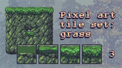 Pixel Art Tile Set Workflow Part 3 Grass Tiles Youtube