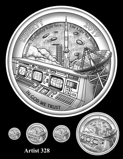 Us Mint Reveals Artists Designs For Heads Side Of Apollo 11 50th