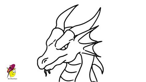Dragon Face - How to draw a dragon - YouTube