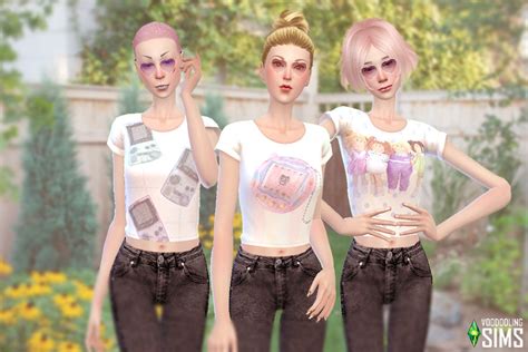 Sims 4 Cc 90s Toys Crop Tops Featuring From Top Voodoolings Sims