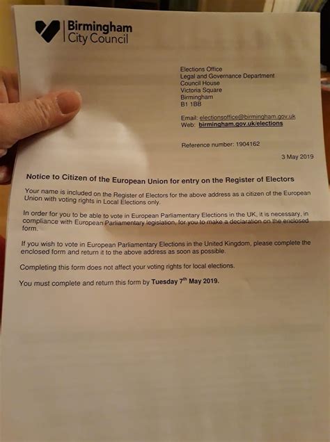 Birmingham city council & planning for the EU elections  a recipe for