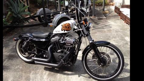 Harley Davidson Sportster 48 Bobber Custom Youtube