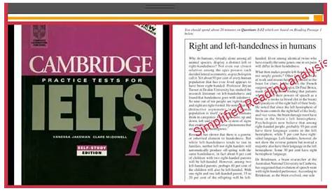 IELTS Cambridge 1 reading 2.1 analysis - Right and Left handedness in