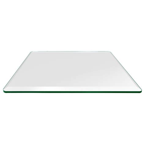 24x36 Inch Rectangle Glass Table Top 3 8 Inch Thick Bevel Polished Radius Corners Tempered