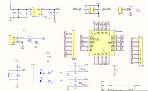 Stm32f103c8t6开发板的电路原理图免费下载 电子电路图电子技术资料网站