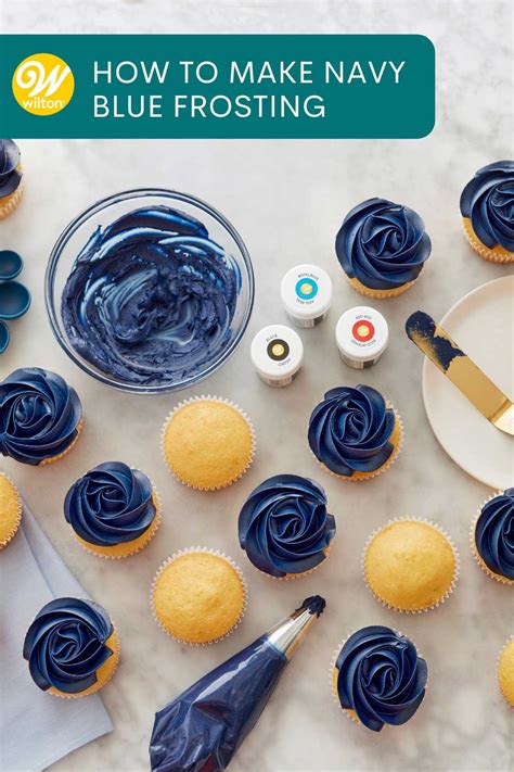 How To Make Navy Blue Buttercream Frosting Wilton