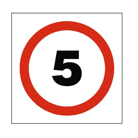 5 Mph Speed Sign Safety Uk
