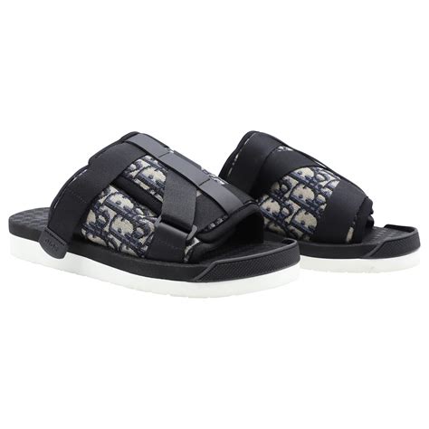 Dior Alpha Oblique Sandals In Black Leather Ref464566 Joli Closet