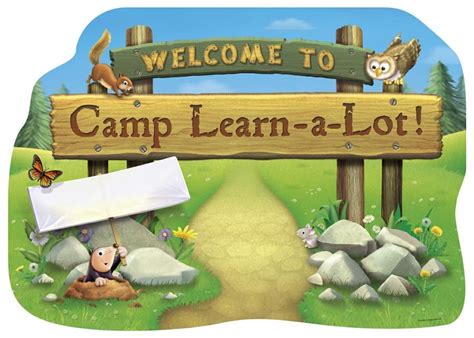 Camp Learn A Lot Bulletin Board Set Bulletin Board Learning And