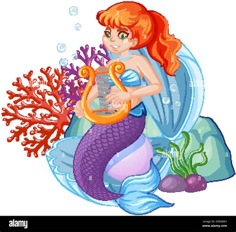Cute Mermaid Cartoon Character Stock Vector Image And Art Alamy