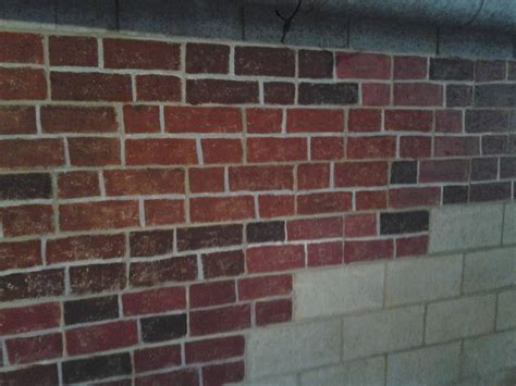 I painted over the cement block with acrylic paint. | Cinder block