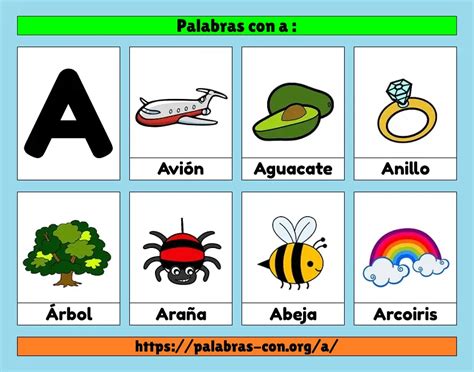 Palabras Con A A ⭐️ Cosas Objetos Animales ⭐️ Letra A