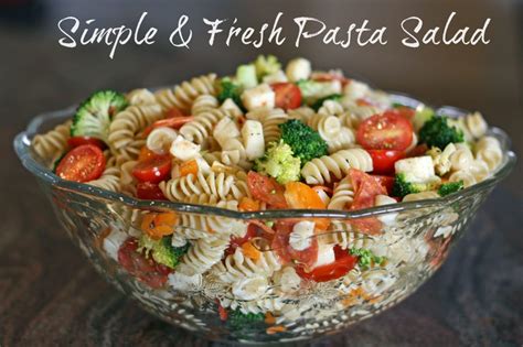 Crisp celery, peas, and scallions punctuate this version, which is sprinkled with bits of ham and ground pepper and nutmeg in this classic macaroni salad. Simple & Fresh Pasta Salad - Addicted 2 DIY