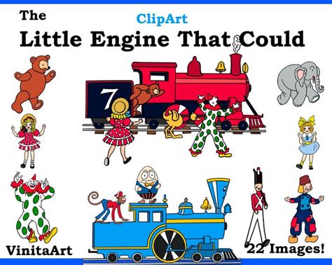 The Little Engine That Could Storybook Clipart Digital Download