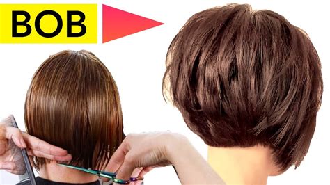 How To Cut Your Own Hair Into Bob Bob Haircut Tutorial Eva Lorman YouTube