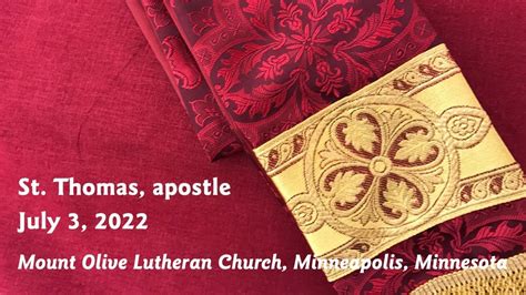 Worship, St. Thomas, apostle - 07-03-22 - YouTube