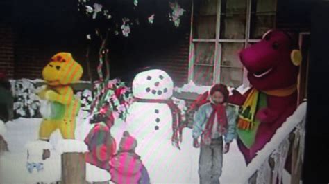 Barney Tells Off Frosty The Snow Man And Young Girl Youtube
