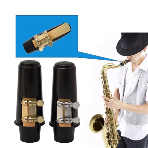 1pc Alto Sax Saxophone Mouthpiece With Cap Buckle Reed Patches Pads Cushions Silvergold Alto