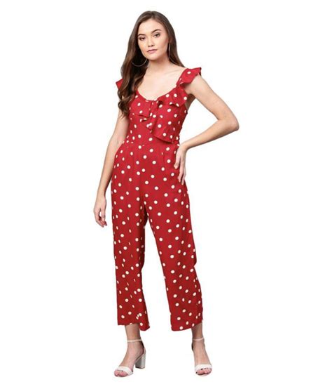Femella Red Polyester Jumpsuit Buy Femella Red Polyester Jumpsuit