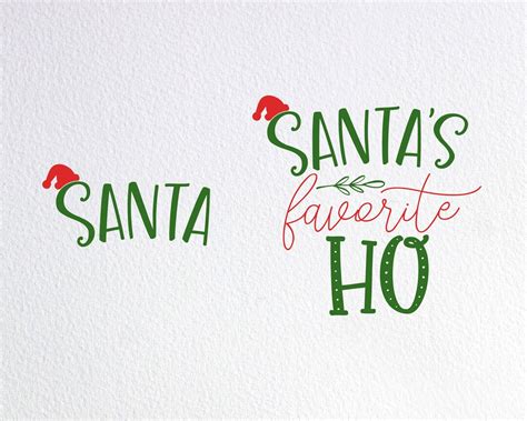 Santas Favorite Ho Svg Funny Christmas Pajamas Svg Dxf Png Cut File For Cricut Silhouette