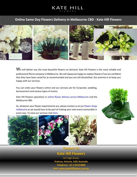 Maybe you would like to learn more about one of these? PPT - Online Same Day Flowers Delivery in Melbourne CBD ...