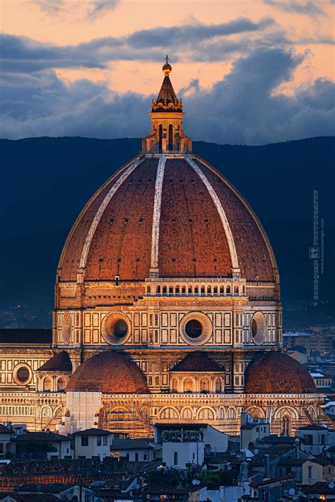 Florence Cathedral Closeup View At Sunset In Italy Songquan Photography
