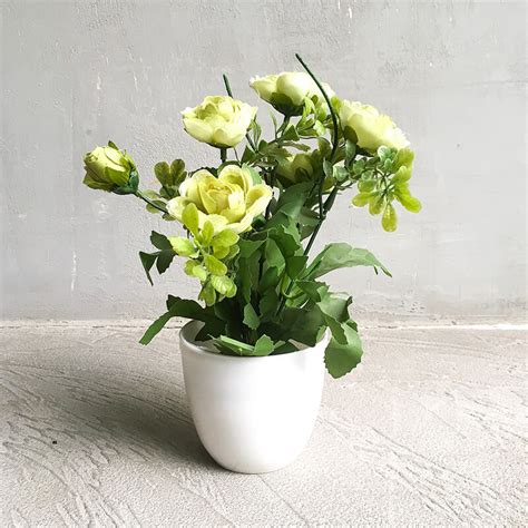 Choose from a range of artificial flowers & plants. Fake Plants: Off White Artificial Flower Vase | Cheezain etc.