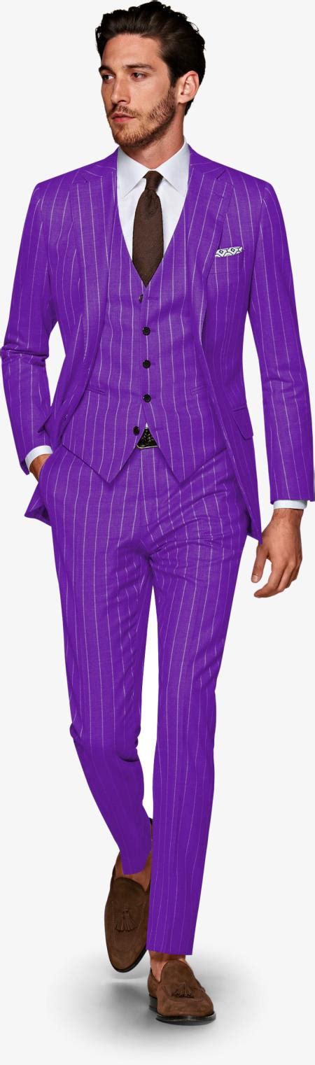 Mens Purple And White Pinstripe Gatsby Vintage Suit For Sa