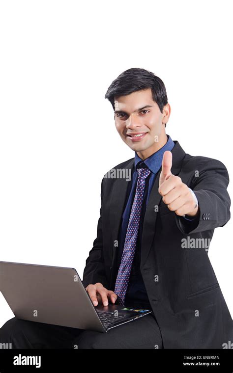 1 Indian Business Man Laptop Working Stock Photo Alamy
