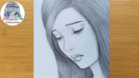 How To Draw A Sad Girl For Beginners Face Drawing Pencil Sketch