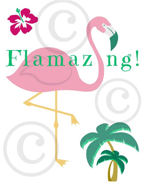 Printable Flamingo Art Pink Flamingo Art Flamazing