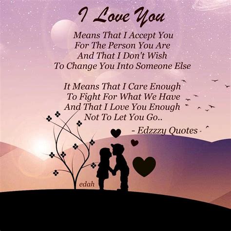 Motivational Love Quotes I Love You Means That I Accept