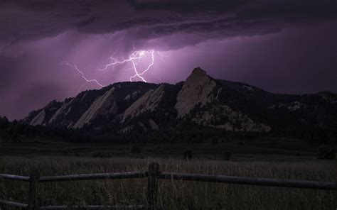 Download Wallpaper For 3840x2160 Resolution Mountains Lightning
