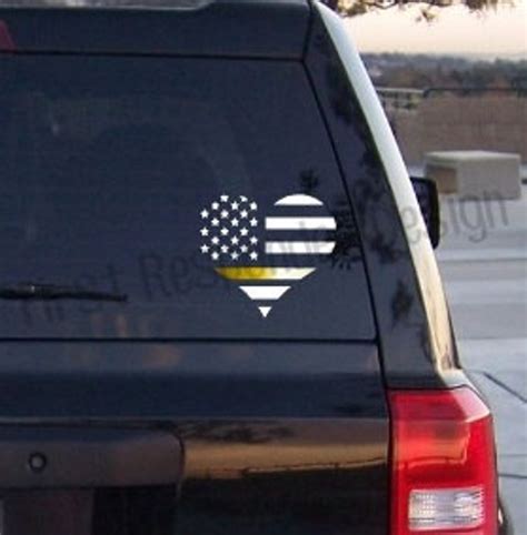 911 Dispatcher Decal Thin Gold Line Decal 911 Dispatch Etsy